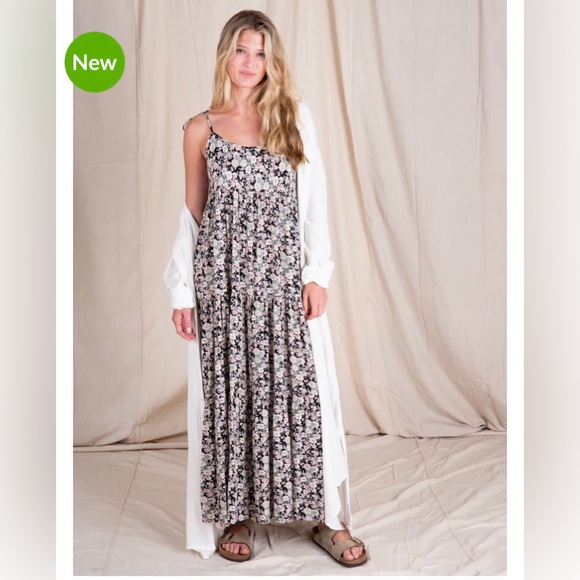 NATURAL LIFE Floral Maxi Dress - Black and White - Picture 2 of 10